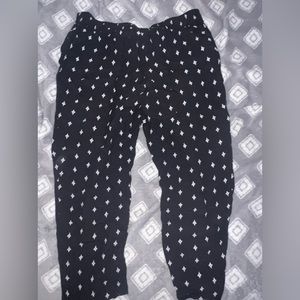 Loft black and white star, light weight pants